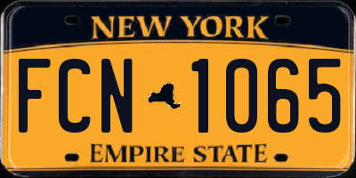 NY license plate FCN1065
