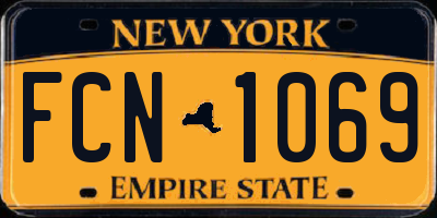 NY license plate FCN1069