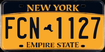 NY license plate FCN1127