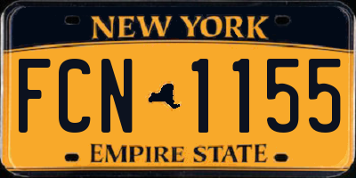 NY license plate FCN1155