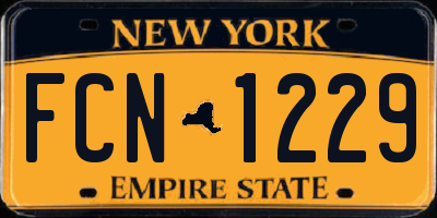 NY license plate FCN1229