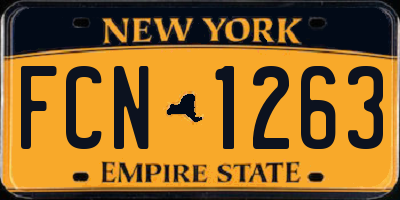NY license plate FCN1263