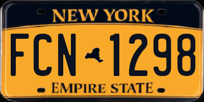 NY license plate FCN1298