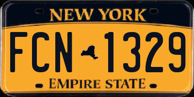 NY license plate FCN1329