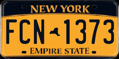 NY license plate FCN1373