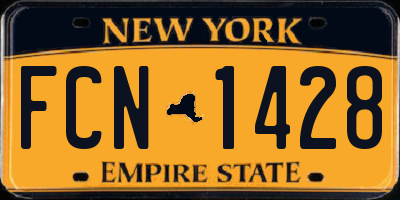 NY license plate FCN1428