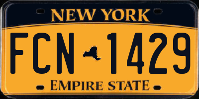 NY license plate FCN1429