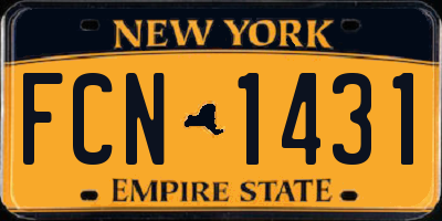 NY license plate FCN1431