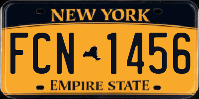NY license plate FCN1456