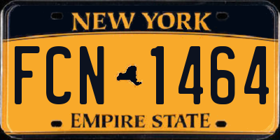 NY license plate FCN1464