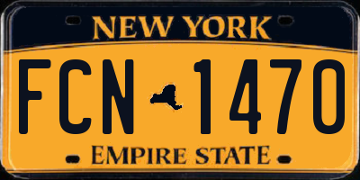 NY license plate FCN1470
