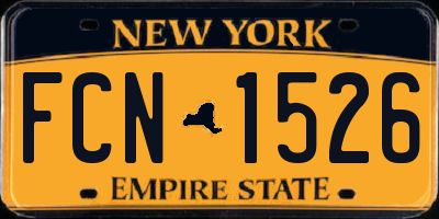NY license plate FCN1526