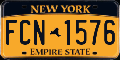 NY license plate FCN1576