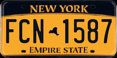 NY license plate FCN1587