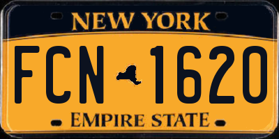 NY license plate FCN1620