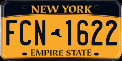 NY license plate FCN1622