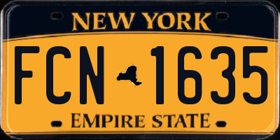 NY license plate FCN1635