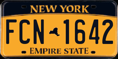 NY license plate FCN1642