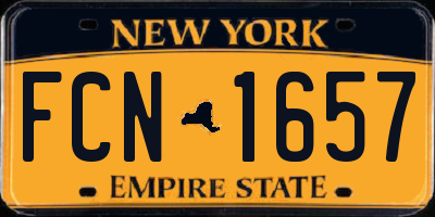 NY license plate FCN1657