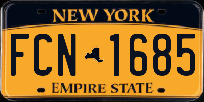 NY license plate FCN1685