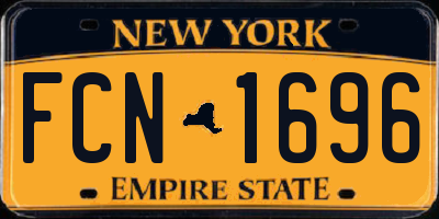 NY license plate FCN1696