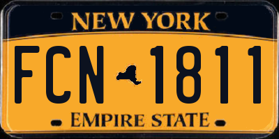 NY license plate FCN1811