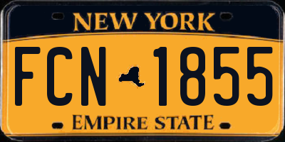 NY license plate FCN1855