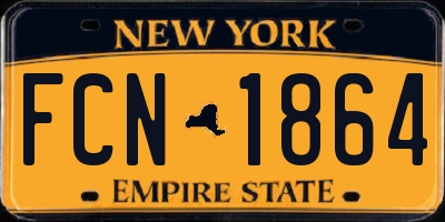 NY license plate FCN1864