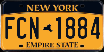 NY license plate FCN1884