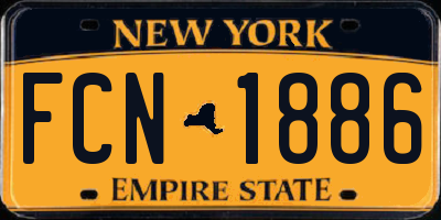 NY license plate FCN1886