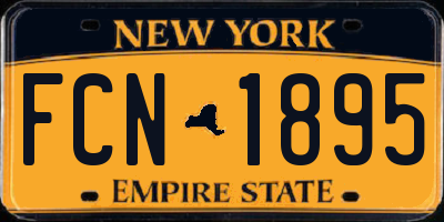 NY license plate FCN1895