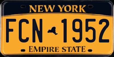NY license plate FCN1952