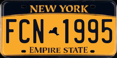 NY license plate FCN1995