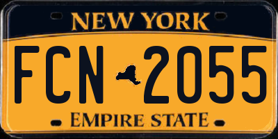 NY license plate FCN2055