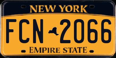NY license plate FCN2066