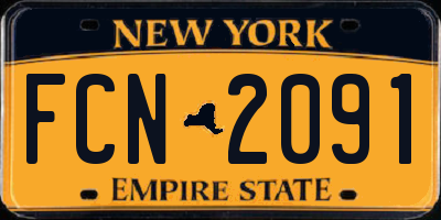 NY license plate FCN2091