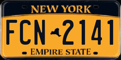 NY license plate FCN2141