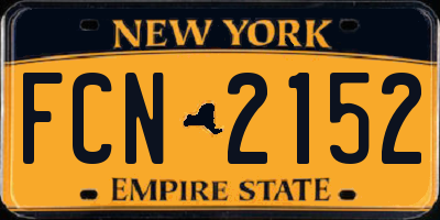 NY license plate FCN2152