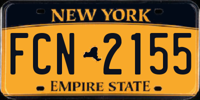 NY license plate FCN2155