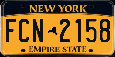 NY license plate FCN2158
