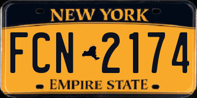 NY license plate FCN2174