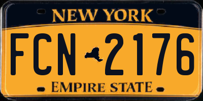 NY license plate FCN2176