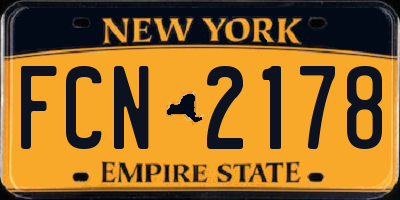 NY license plate FCN2178