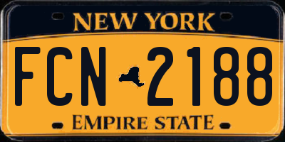 NY license plate FCN2188