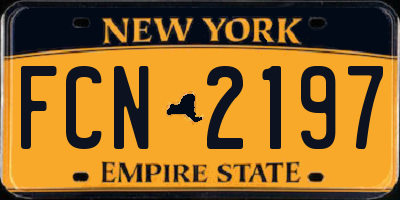 NY license plate FCN2197