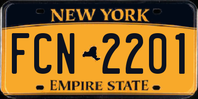 NY license plate FCN2201