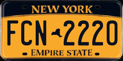 NY license plate FCN2220