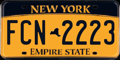 NY license plate FCN2223