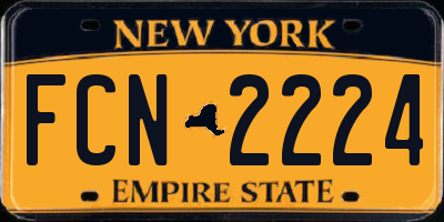 NY license plate FCN2224