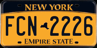 NY license plate FCN2226